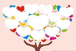 心形照片墙图片