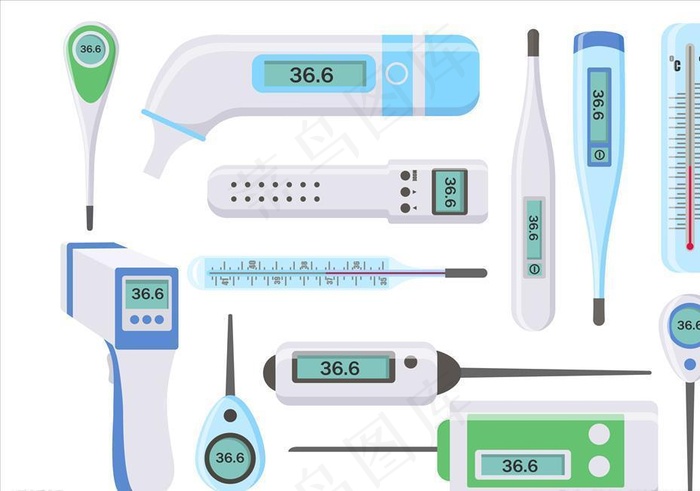 体温计图片ai矢量模版下载