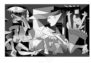 格尔尼卡 装饰画（含线稿）图片