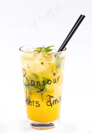 饮品橙子柠檬百香果饮料图片