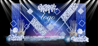 蓝色婚礼效果图图片