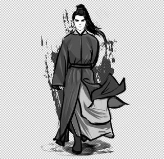 水墨武侠人物图片