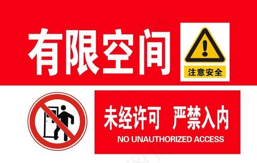 有限空间警示牌图片