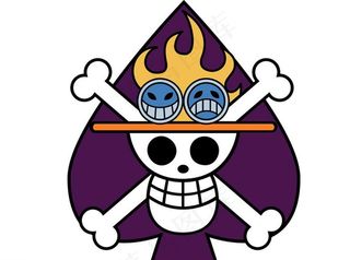 艾斯黑桃海贼团海贼旗矢量标志图片
