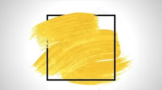 矢量黄色手绘绘画笔触笔刷图片