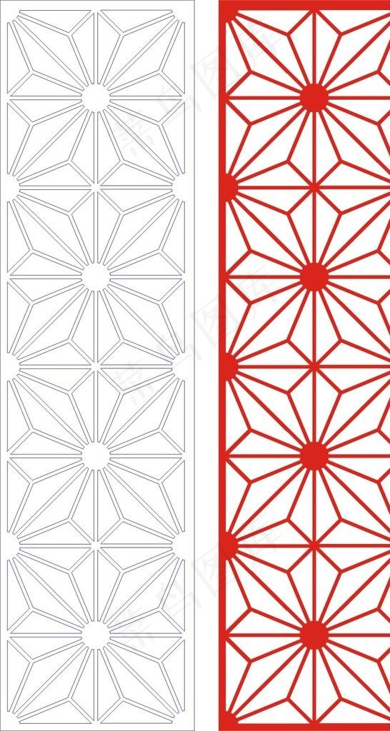 中式 镂空 花格 适量 CDR图片cdr矢量模版下载