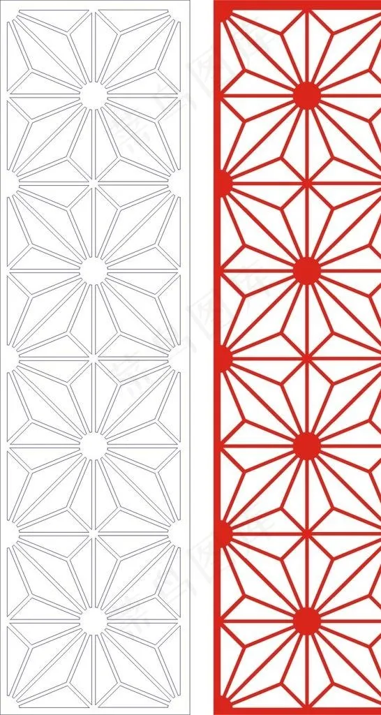 中式 镂空 花格 适量 CDR图片cdr矢量模版下载