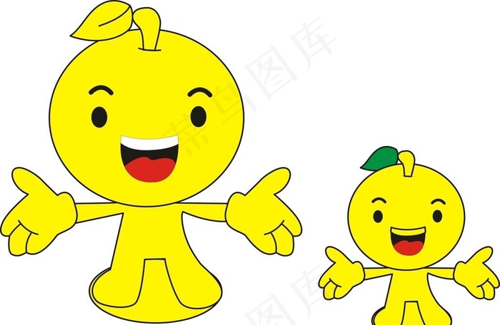 小卡通橙 香芒 卡通logo设图片