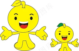 小卡通橙 香芒 卡通logo设图片