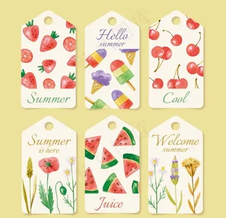 水果零食创意卡通标签图片