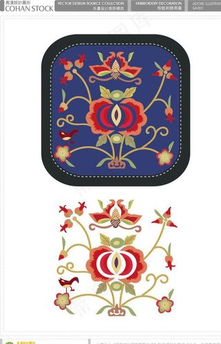 传统刺绣图案图片