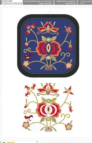 传统刺绣图案图片