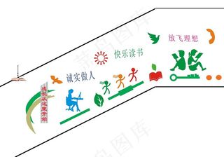 校园楼道文化墙图片