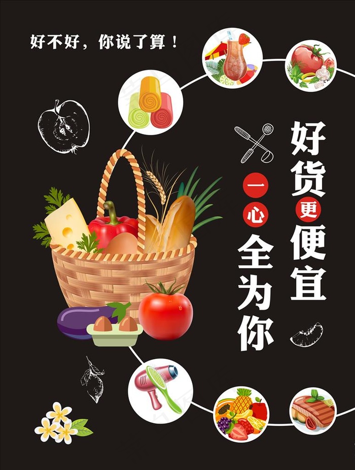 超市形象广告图片cdr矢量模版下载
