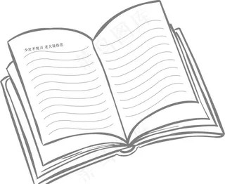 翻开的书图片