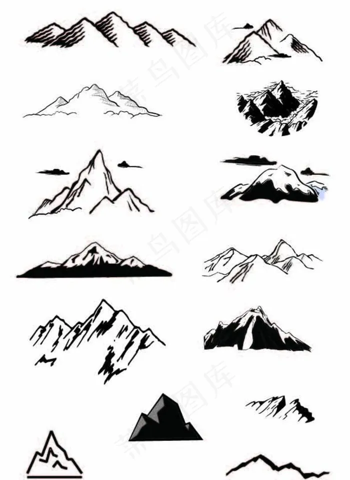 山图片eps,ai矢量模版下载