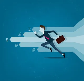 奔跑的商务男子图片