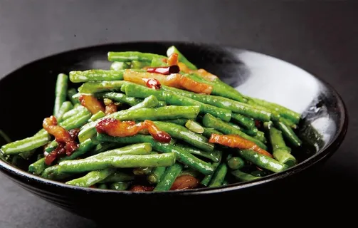 小炒长豆角图片
