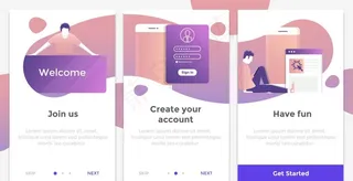 手机APP移动端UI作品集模板图片