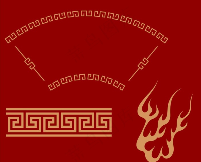 传统 纹样 回形纹 火纹 云纹图片cdr矢量模版下载