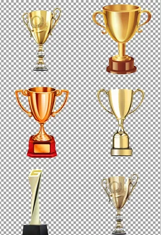 金色奖杯图片