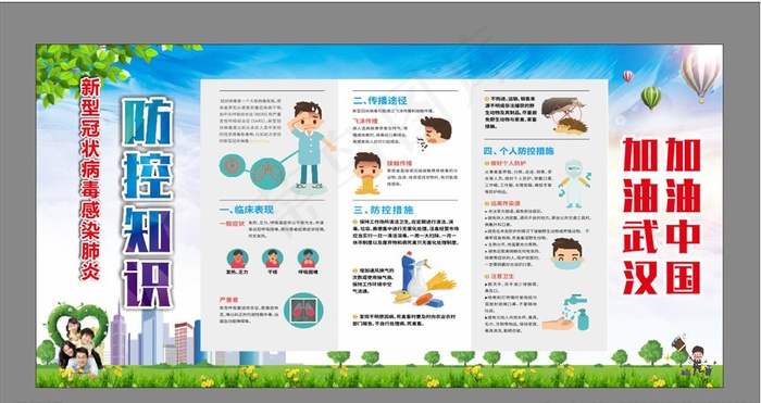 防疫宣传栏图片cdr矢量模版下载
