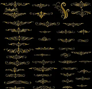 欧式立体装饰花纹psd素材图片