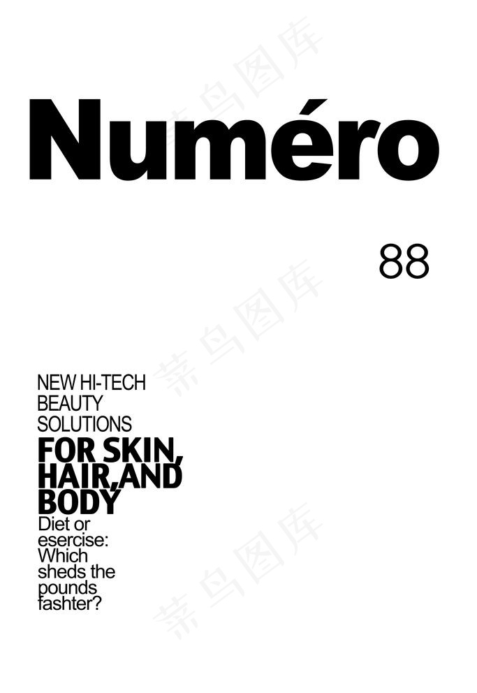 英文 时尚杂志 人像  字体图片