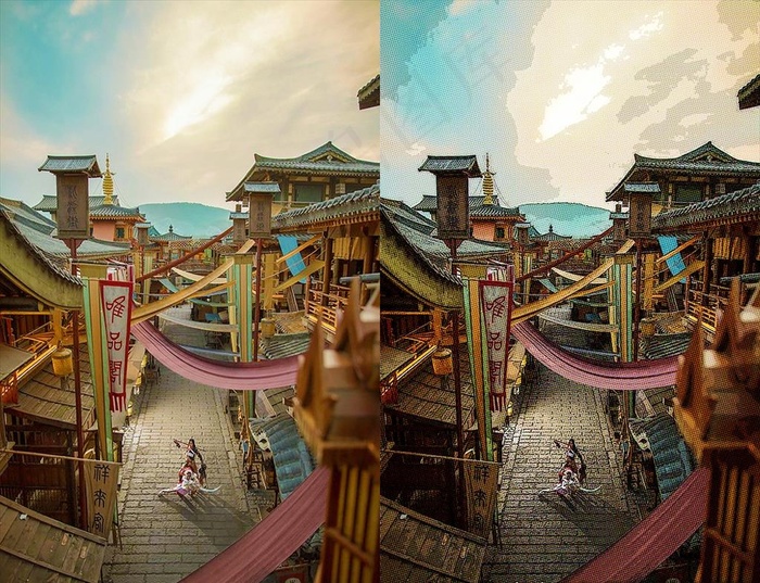 ps一键彩漫动作