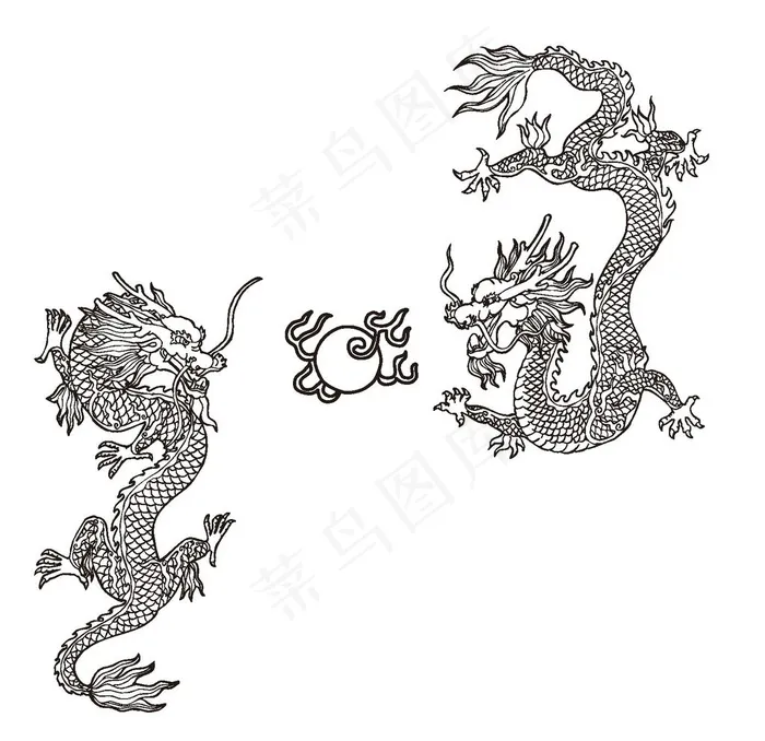 龙形象设计图案图片