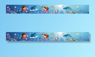 儿童海底世界矢量素材图片