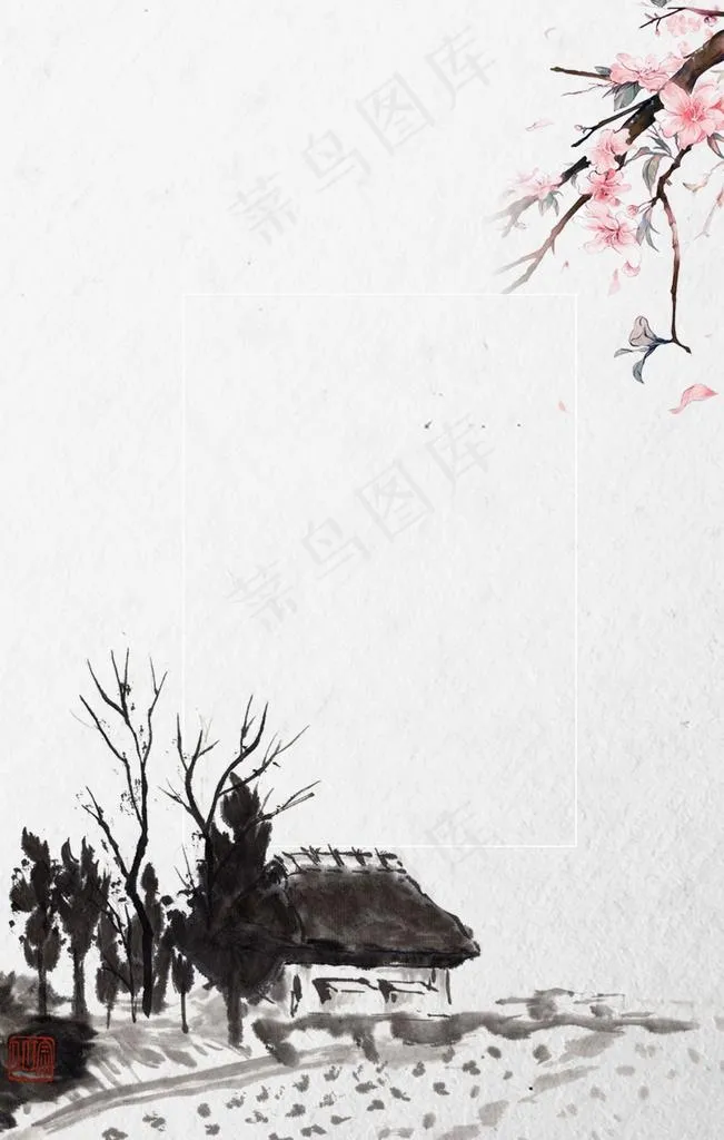 水墨画图片(7087X10630(DPI:300))psd模版下载