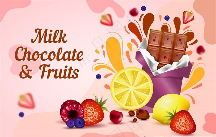 巧克力水果图片