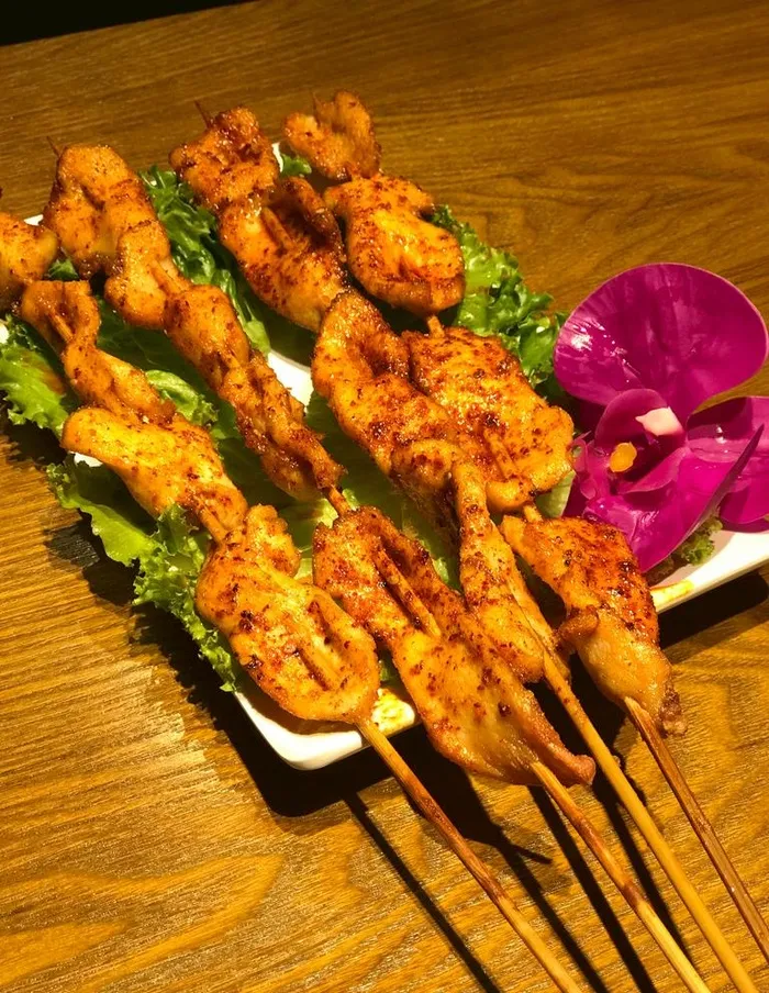 炸里脊肉串图片