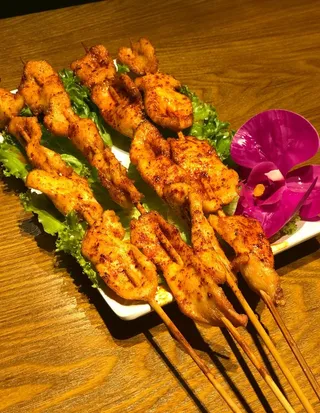 炸里脊肉串图片