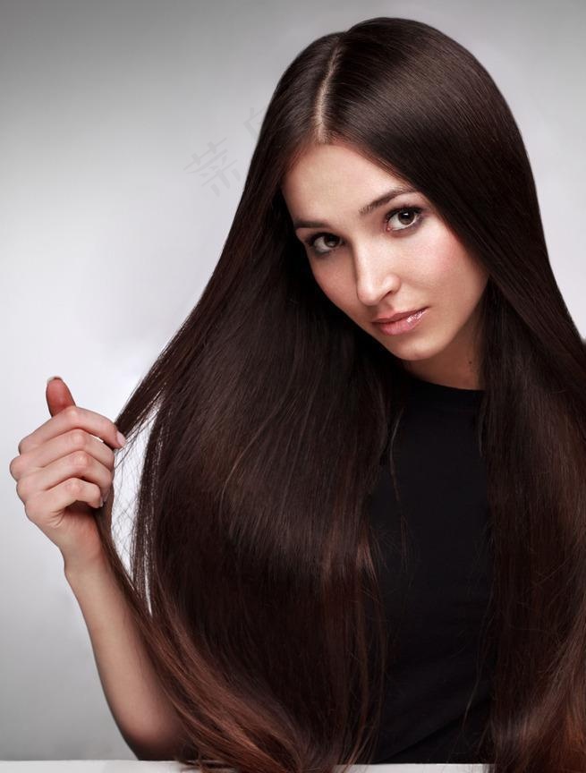 美发模特图片
