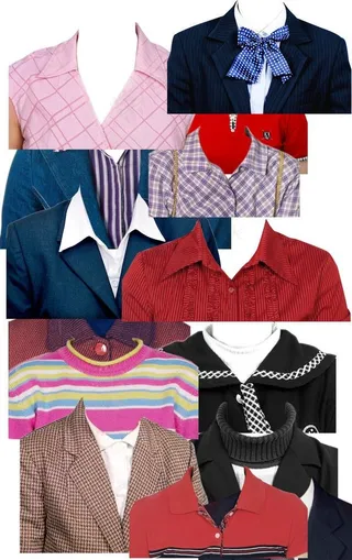 女士证件照衣服模版图片