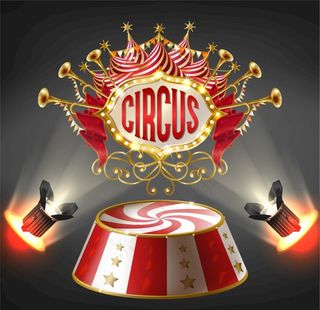 马戏团舞台表演灯光图片