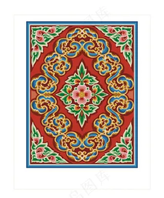 藏族毛毯花纹图片