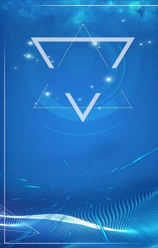 线条科技蓝色边框海报背景图片