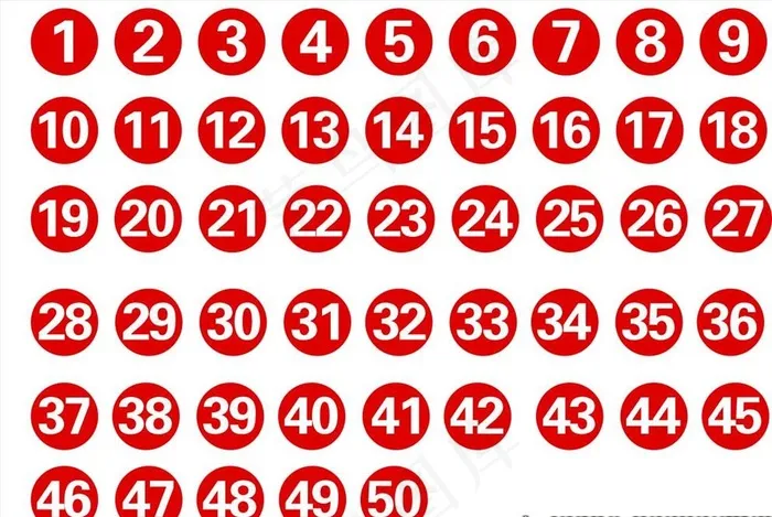 8cm圆形数字号牌图片cdr矢量模版下载