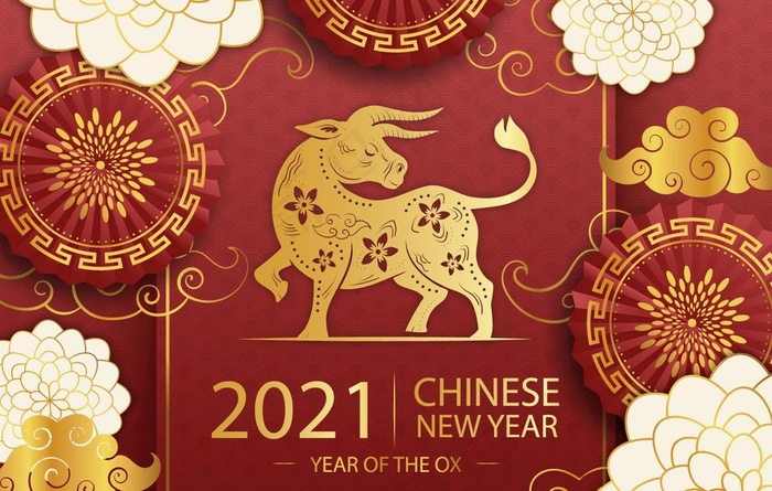 牛年春节海报图片ai矢量模版下载