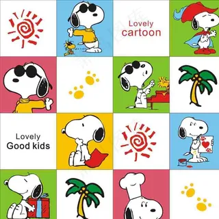 史努比印花图图片