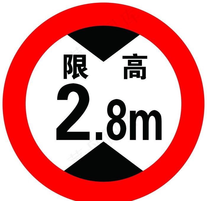 限高标志图片