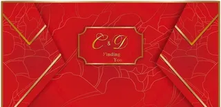 红色简约婚礼图片