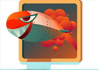 矢量3D鱼插画图片