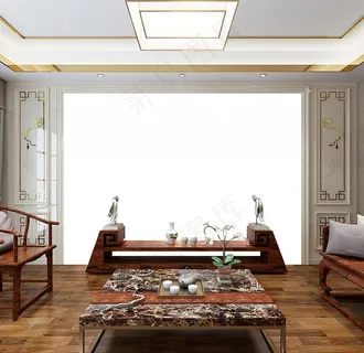 新中式背景墙纸样机图片 新中式背景墙纸样机图片