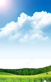 蓝图白云天空背景图片