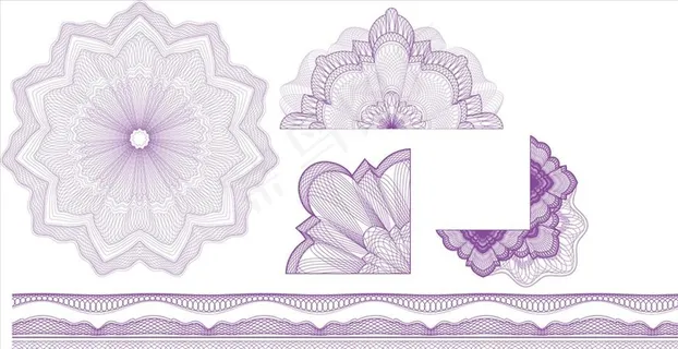 证书底纹花纹图片