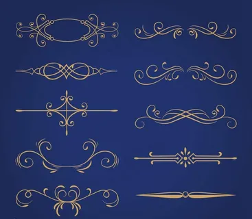 金色花纹花边图片